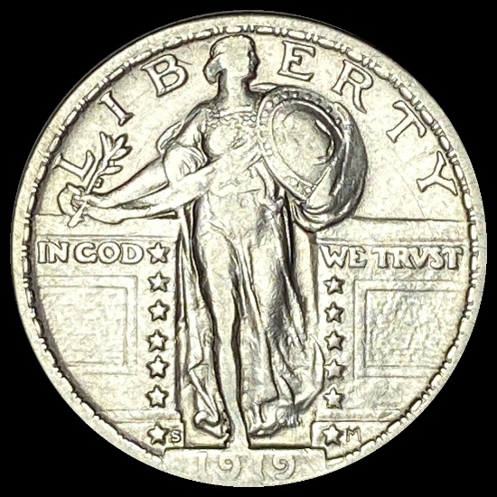 1919-S Silver Standing Liberty Quarter LIGHTLY CIRCULATED