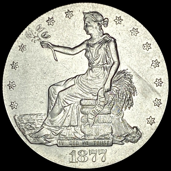 1877 Silver Trade Dollar CLOSELY UNCIRCULATED