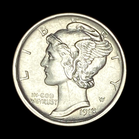 1918-S Silver Mercury Dime CLOSELY UNCIRCULATED