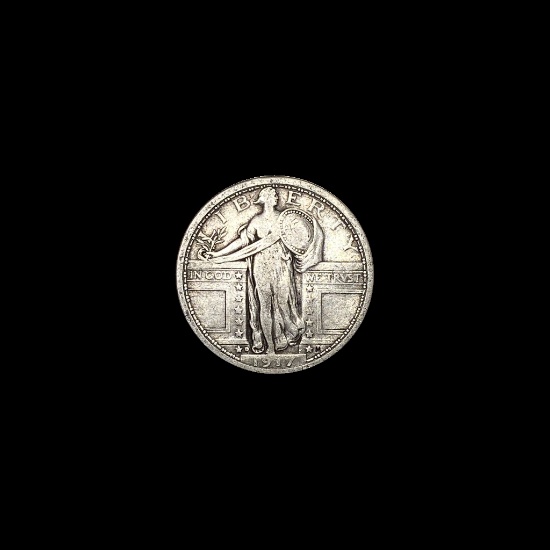 1917-D Standing Liberty Quarter Type 1 LIGHTLY CIRCULATED