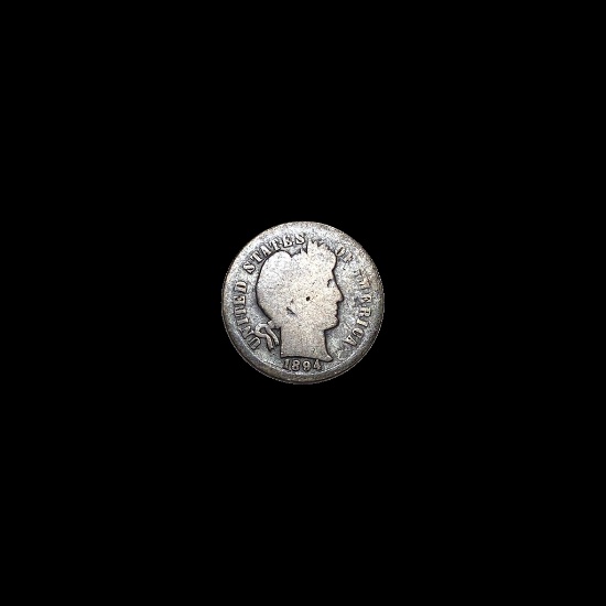 1894-O Silver Barber Dime NICELY CIRCULATED