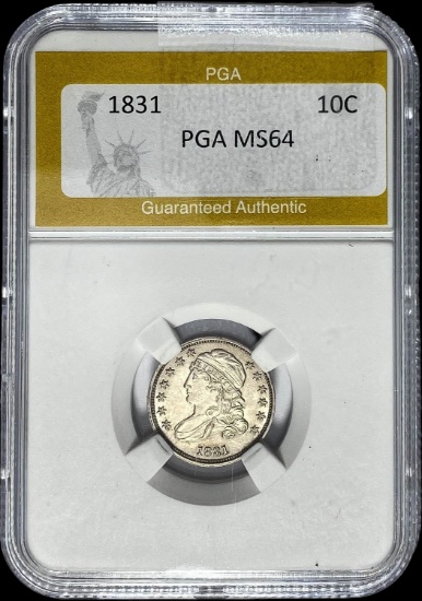 1831 Capped Bust Dime PGA MS64