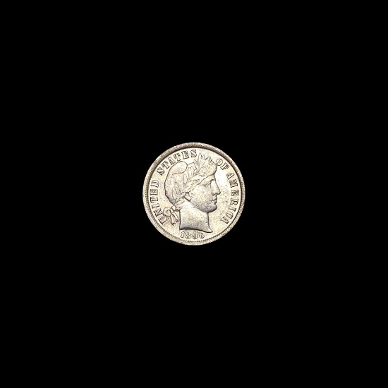 1896 Barber Dime LIGHTLY CIRCULATED