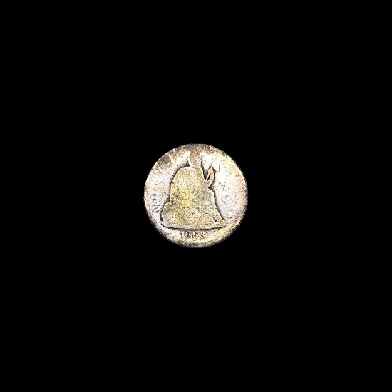 1863-S Seated Liberty Dime NICELY CIRCULATED