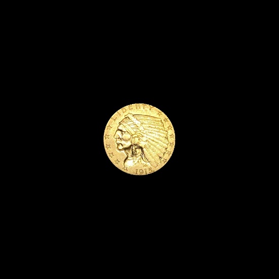1915 Indian Head Gold $2.50 Quarter Eagle CLOSELY UNCIRCULATED