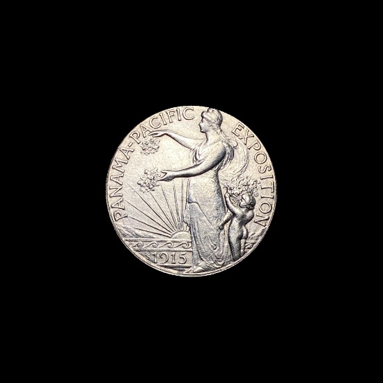 1915-S Silver Panama-Pacific Half Dollar CHOICE AU