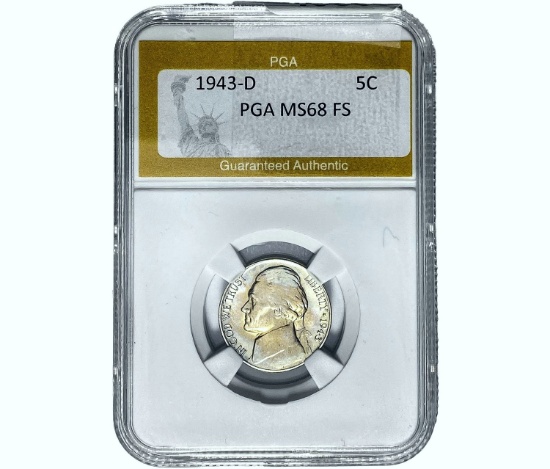 1943-D Jefferson Nickel PGA MS68 FS