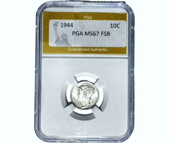 1944 Mercury Dime PGA MS67 FSB