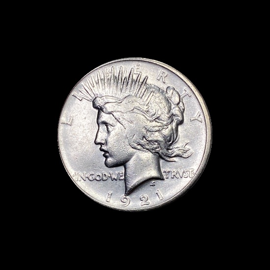 1921 Silver Peace Dollar NEARLY UNCIRCULATED