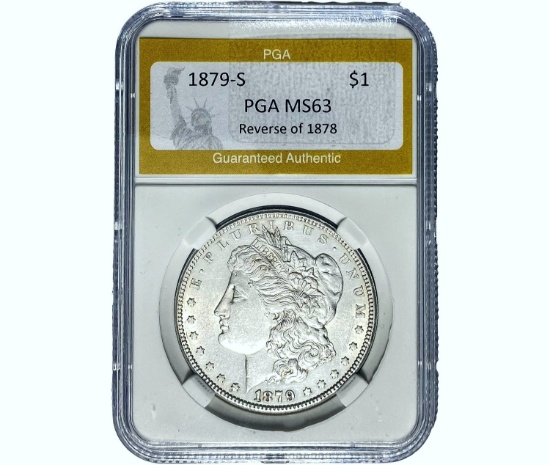 1879-S REV78 Morgan Silver Dollar PGA MS63