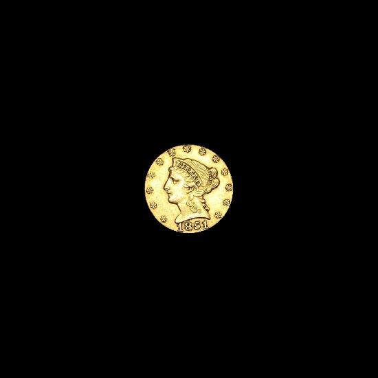 1851 Gold $2.50 Liberty Head Quarter Eagle CLOSELY UNCIRCULATED