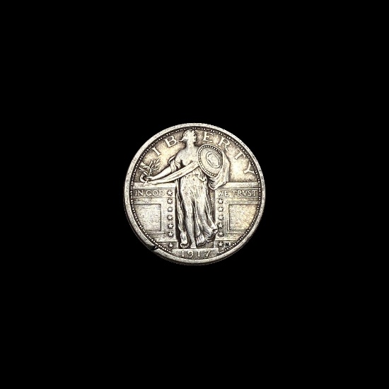 1917 Standing Liberty Quarter Type 1 LIGHTLY CIRCULATED