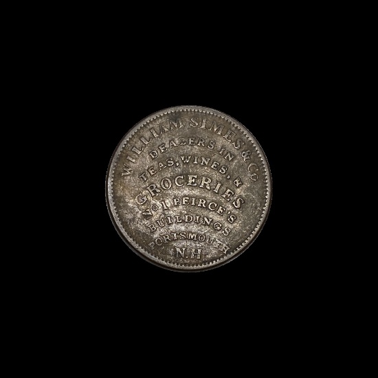 1837 Hard Times Token Portsmouth CLOSELY UNCIRCULATED