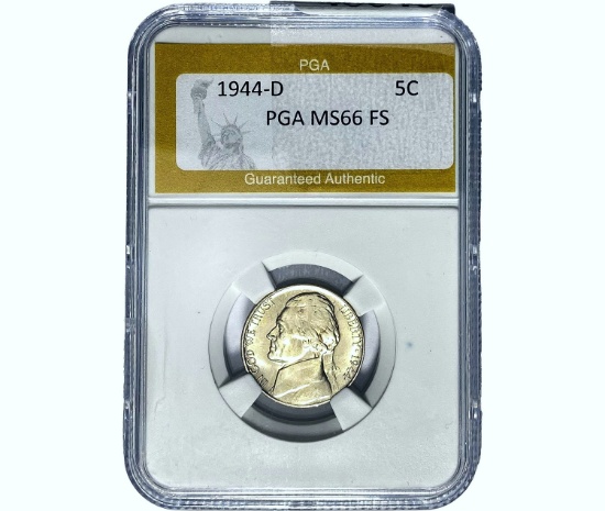 1944-D Jefferson Nickel PGA MS66 FS