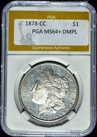 1878-CC Morgan Silver Dollar PGA MS64+ DMPL