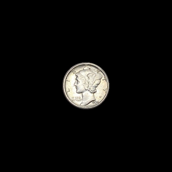 1934-D Silver Mercury Dime UNCIRCULATED
