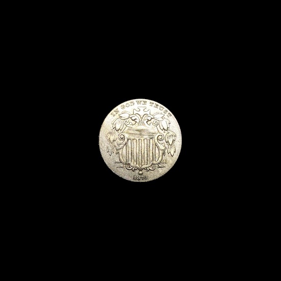 1878 Shield Nickel CHOICE AU
