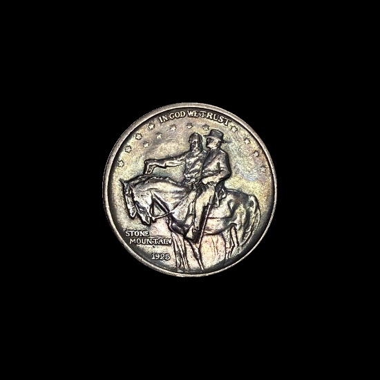 1925 Silver Stone Mountain Half Dollar CLOSELY UNCIRCULATED