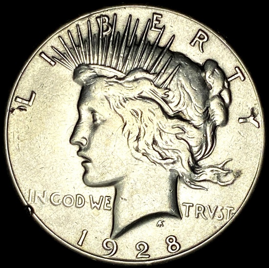 1928 Silver Peace Dollar LIGHTLY CIRCULATED