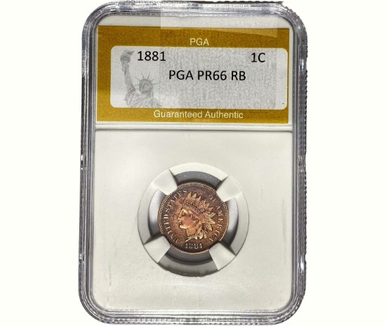 1881 Indian Head Cent PGA PR66 RB