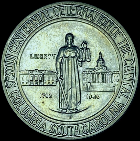 1936-D Columbia Sesquicentennial Half Dollar GEM BU