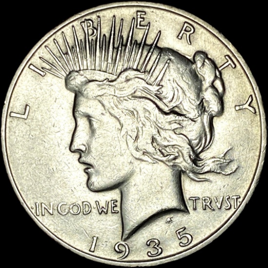 1935 Silver Peace Dollar CLOSELY UNCIRCULATED
