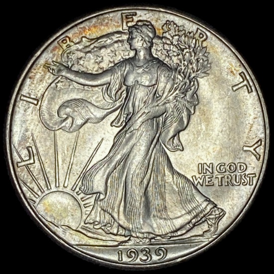 1939-D Silver Walking Liberty Half Dollar GEM BU
