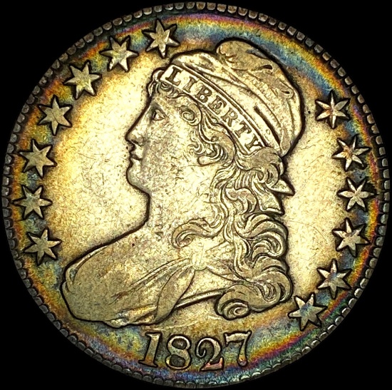 1827 Capped Bust Half Dollar LIGHTLY CIRCULATED