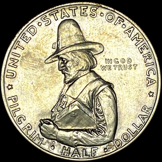 1920-D Silver Pilgrim Tercentenary Half Dollar UNCIRCULATED