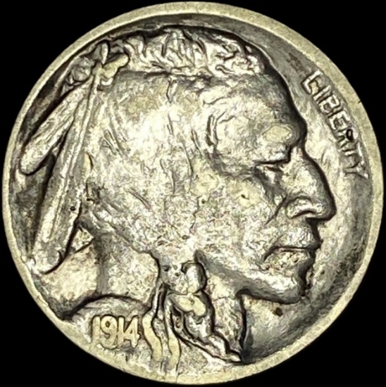 1914-D Buffalo Nickel CHOICE AU