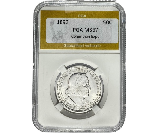 1893 Columbian Expo Half Dollar PGA MS67