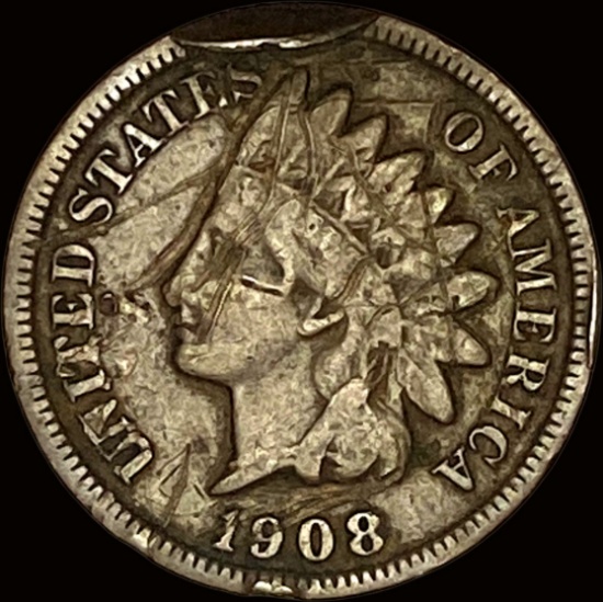 1908-S Indian Head Cent LIGHTLY CIRCULATED