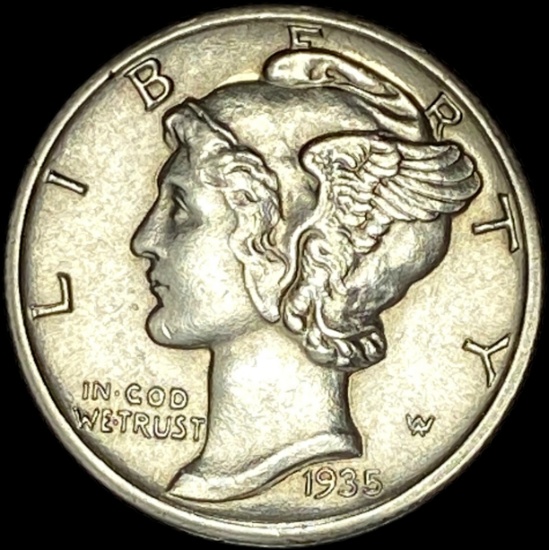 1935-S Silver Mercury Dime UNCIRCULATED
