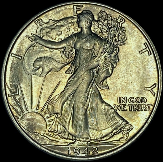 1942-S Silver Half Dollar GEM BU