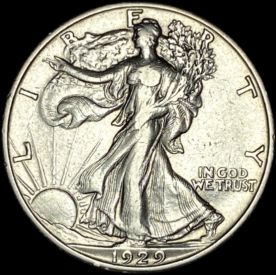1929-S Silver Walking Liberty Half Dollar NEARLY UNCIRCULATED