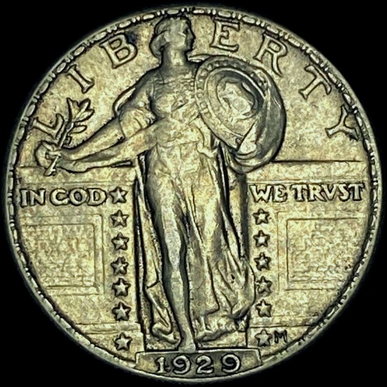 1929 Standing Liberty Silver Quarter CHOICE AU
