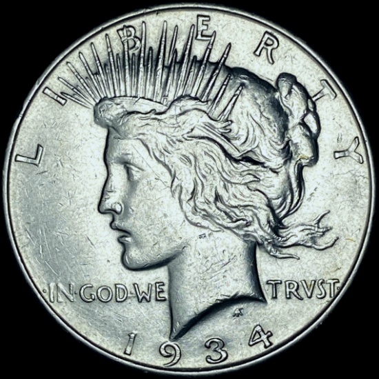 1934 Silver Peace Dollar CHOICE AU