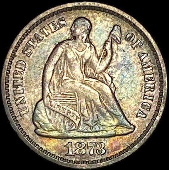 1873 Seated Liberty Half Dime CLOSELY UNCIRCULATED