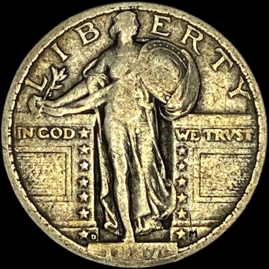 1927-D Silver Standing Liberty Quarter LIGHTLY CIRCULATED