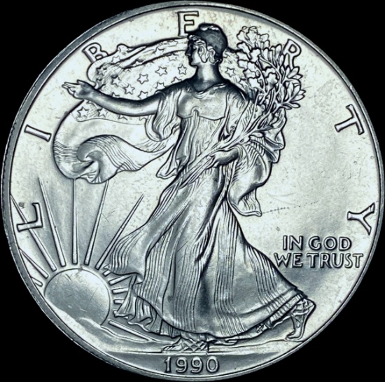 1990 Silver American Eagle $1 GEM BU