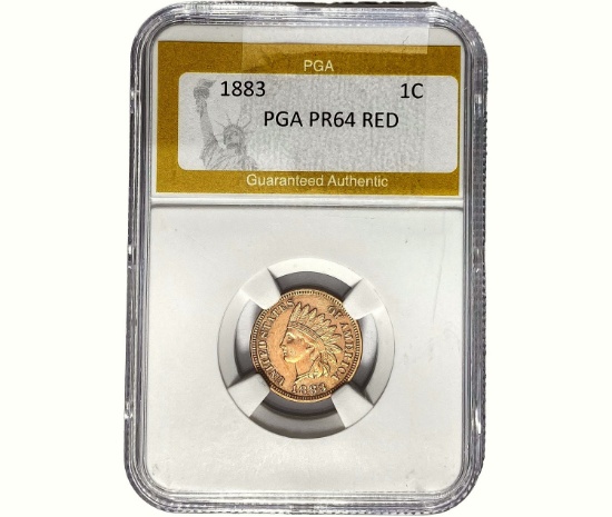 1883 Indian Head Cent PGA PR64 RED