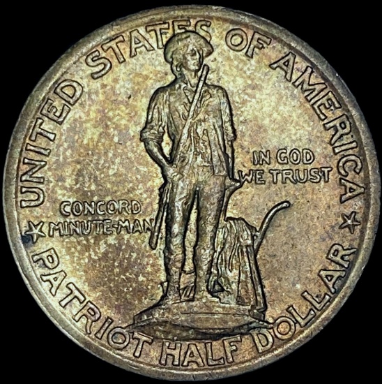 1925 Silver Lexington-Concord Half Dollar GEM BU