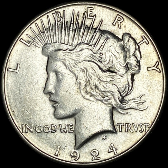 1924-S Silver Peace Dollar NEARLY UNCIRCULATED