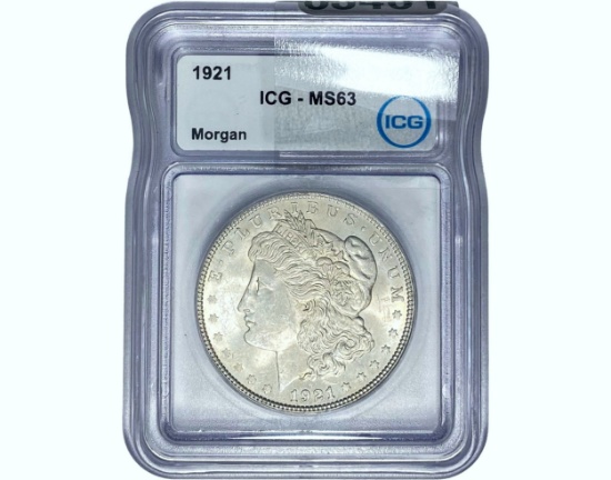 1921 Morgan Silver Dollar ICG MS63