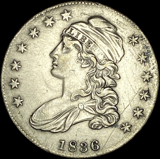 1836 Capped Bust Half Dollar LIGHTLY CIRCULATED