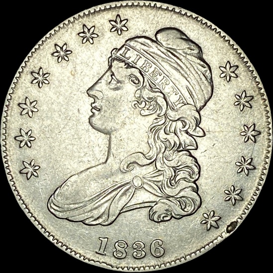 1836 Capped Bust Half Dollar CLOSELY UNCIRCULATED