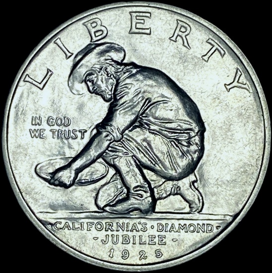 1925-S Silver California Jubilee Half Dollar GEM BU