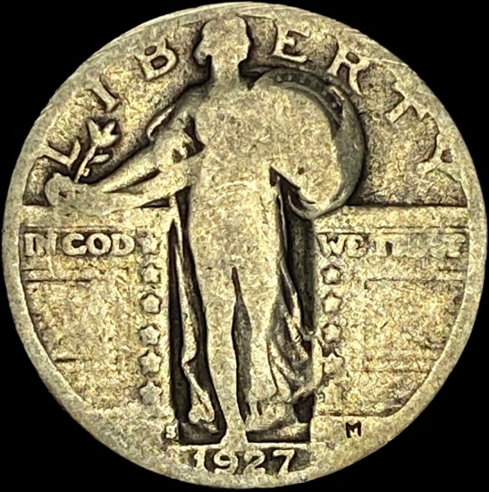 1927-S Silver Standing Liberty Quarter NICELY CIRCULATED