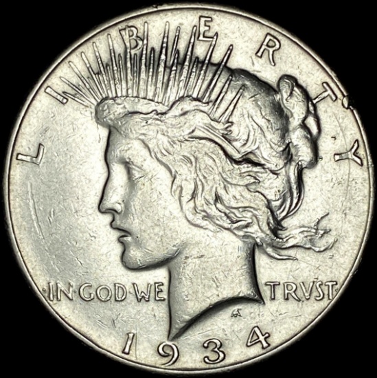 1934 Peace Silver Dollar CLOSELY UNCIRCULATED