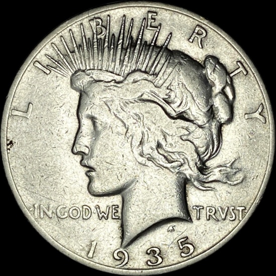 1935 Silver Peace Dollar LIGHTLY CIRCULATED